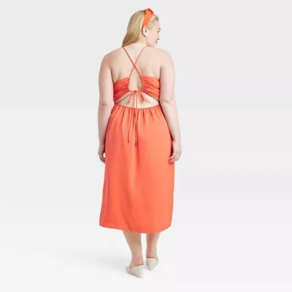 17. Women's Cut Out Midi Slip Dress - A New Day - Picture 2 of 5